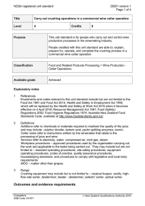 NZQA registered unit standard 29261 version 1 Page 1 of 4