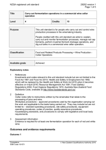 NZQA registered unit standard  29262 version 1 Page 1 of 5