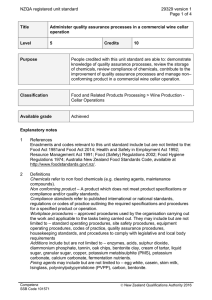 NZQA registered unit standard 29329 version 1 Page 1 of 4
