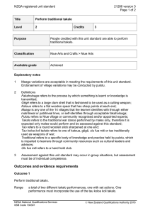 NZQA registered unit standard 21286 version 3  Page 1 of 2