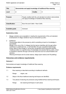 NZQA registered unit standard 21302 version 3  Page 1 of 2