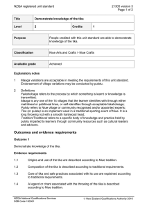 NZQA registered unit standard 21305 version 3  Page 1 of 2