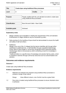 NZQA registered unit standard 21300 version 3  Page 1 of 2