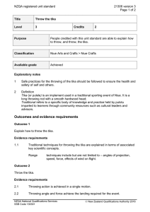 NZQA registered unit standard 21306 version 3  Page 1 of 2