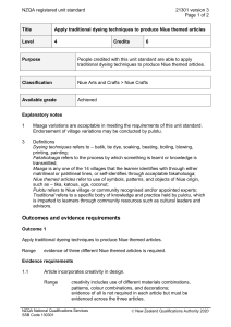 NZQA registered unit standard 21301 version 3  Page 1 of 2