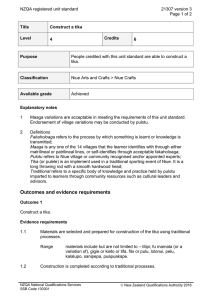 NZQA registered unit standard 21307 version 3  Page 1 of 2