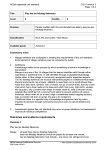 NZQA registered unit standard 21310 version 3  Page 1 of 2