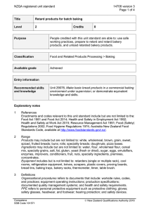 NZQA registered unit standard 14708 version 3  Page 1 of 4