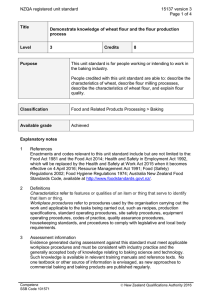 NZQA registered unit standard 15137 version 3  Page 1 of 4