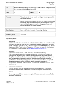 NZQA registered unit standard 29075 version 1  Page 1 of 4