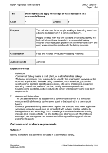 NZQA registered unit standard 29101 version 1 Page 1 of 4