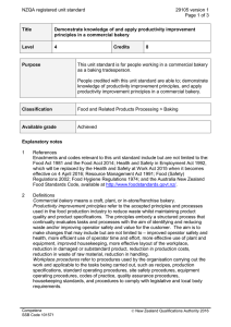 NZQA registered unit standard 29105 version 1 Page 1 of 3