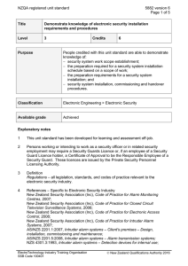 NZQA registered unit standard 5882 version 6  Page 1 of 5
