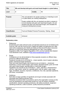 NZQA registered unit standard 14712 version 3 Page 1 of 4