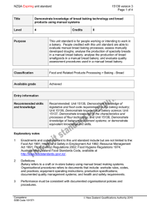 NZQA unit standard 15139 version 3