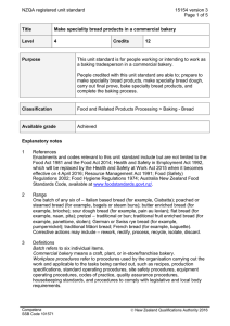 NZQA registered unit standard 15154 version 3 Page 1 of 5