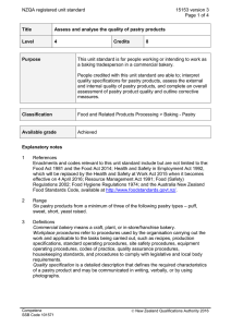 NZQA registered unit standard 15153 version 3  Page 1 of 4