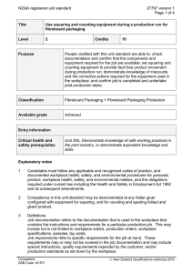 NZQA registered unit standard 27797 version 1  Page 1 of 4