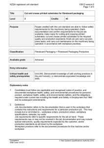 NZQA registered unit standard 10912 version 6  Page 1 of 5