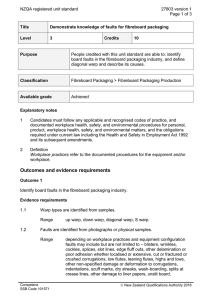 NZQA registered unit standard 27803 version 1  Page 1 of 3