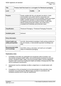 NZQA registered unit standard 27813 version 1  Page 1 of 5