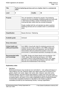 NZQA registered unit standard 10650 version 4  Page 1 of 4