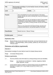 NZQA registered unit standard 27640 version 1  Page 1 of 3