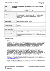 NZQA registered unit standard 27646 version 3  Page 1 of 3
