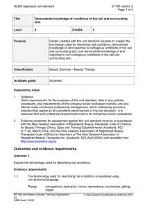NZQA registered unit standard 27166 version 2  Page 1 of 4