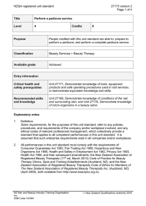 NZQA registered unit standard 27173 version 2  Page 1 of 4
