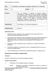 NZQA registered unit standard 7327 version 5  Page 1 of 4