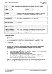 NZQA registered unit standard 3807 version 5  Page 1 of 3