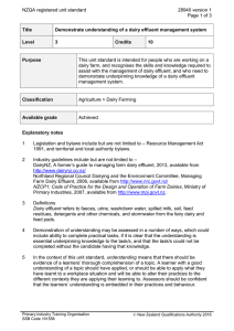 NZQA registered unit standard 28940 version 1  Page 1 of 3