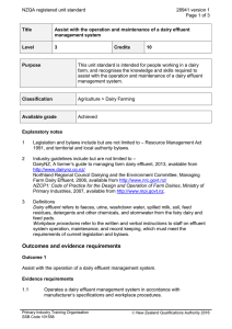 NZQA registered unit standard 28941 version 1  Page 1 of 3