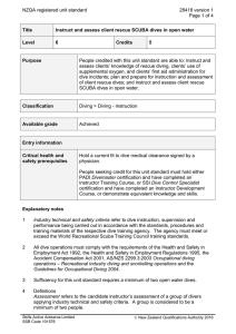 NZQA registered unit standard 28418 version 1  Page 1 of 4