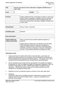 NZQA registered unit standard 28420 version 1  Page 1 of 4