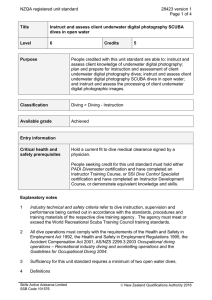 NZQA registered unit standard 28423 version 1  Page 1 of 4