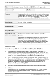 NZQA registered unit standard 28437 version 1  Page 1 of 4