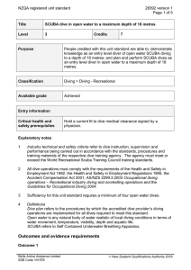 NZQA registered unit standard 28392 version 1  Page 1 of 5
