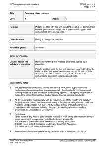 NZQA registered unit standard 28395 version 1  Page 1 of 4