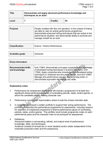 NZQA unit standard 17564 version 3