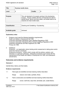 NZQA registered unit standard 3440 version 4  Page 1 of 3