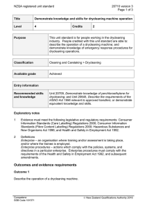 NZQA registered unit standard 20710 version 3  Page 1 of 3