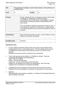 NZQA registered unit standard 9331 version 5  Page 1 of 4