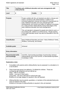 NZQA registered unit standard 9332 version 5  Page 1 of 4