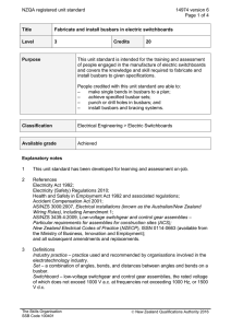 NZQA registered unit standard 14974 version 6  Page 1 of 4