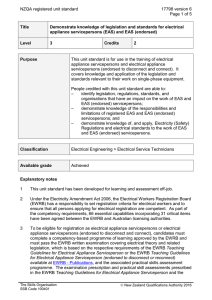 NZQA registered unit standard 17798 version 6  Page 1 of 5