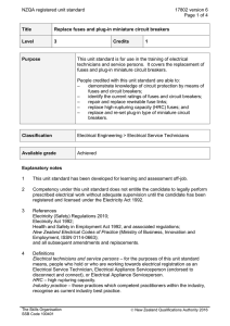 NZQA registered unit standard 17802 version 6  Page 1 of 4