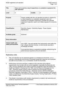 NZQA registered unit standard 14328 version 4  Page 1 of 5