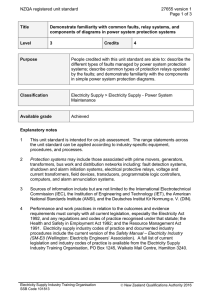 NZQA registered unit standard 27655 version 1  Page 1 of 3